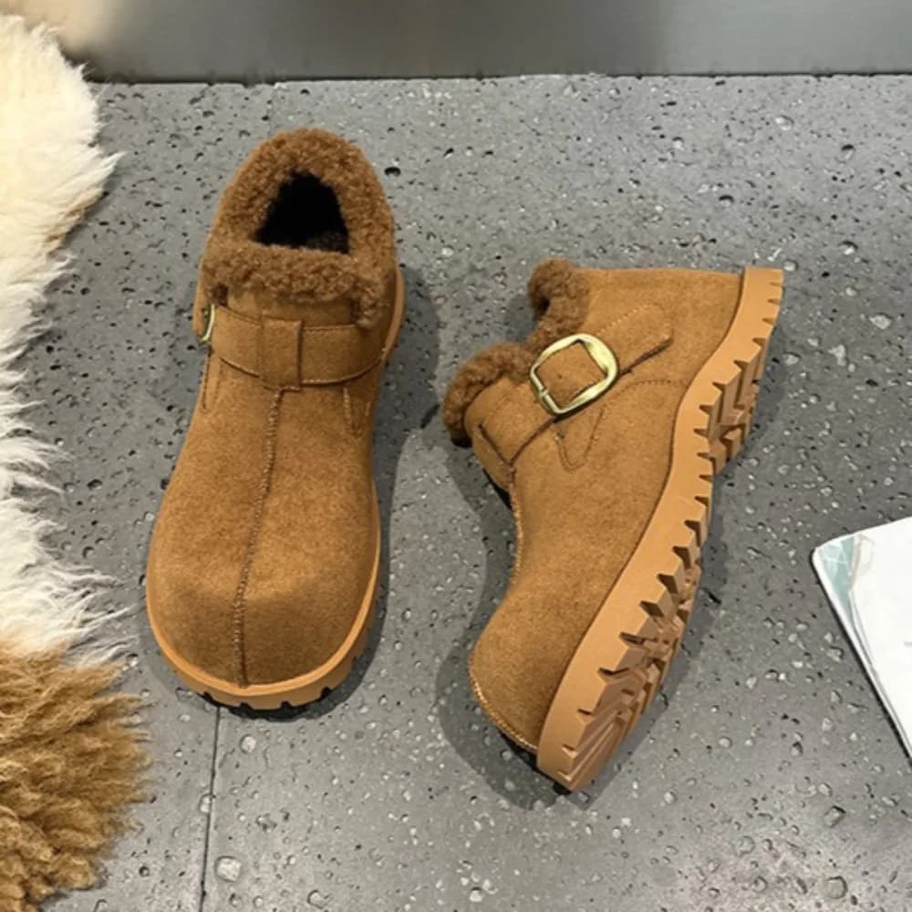Women's Platform Moccasins Growing Inner Height Women's Shoes Hot Cotton Woven and thickened Women's Winter Shoes