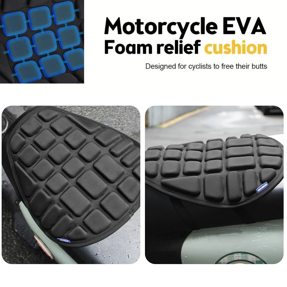 Cuscini per bici elettriche per moto Cuscino Coprisedile antiurto Sedile per moto Comfort traspirante Selle per sedile limitatrice di pressione Universali