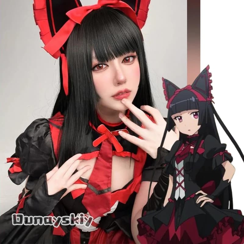 Costume Cosplay GATE Rory Mercury for Women, Dress Lolita Elegant, Gonna Carina, Uniform with Top Sleeves Court, Outfit for Halloween