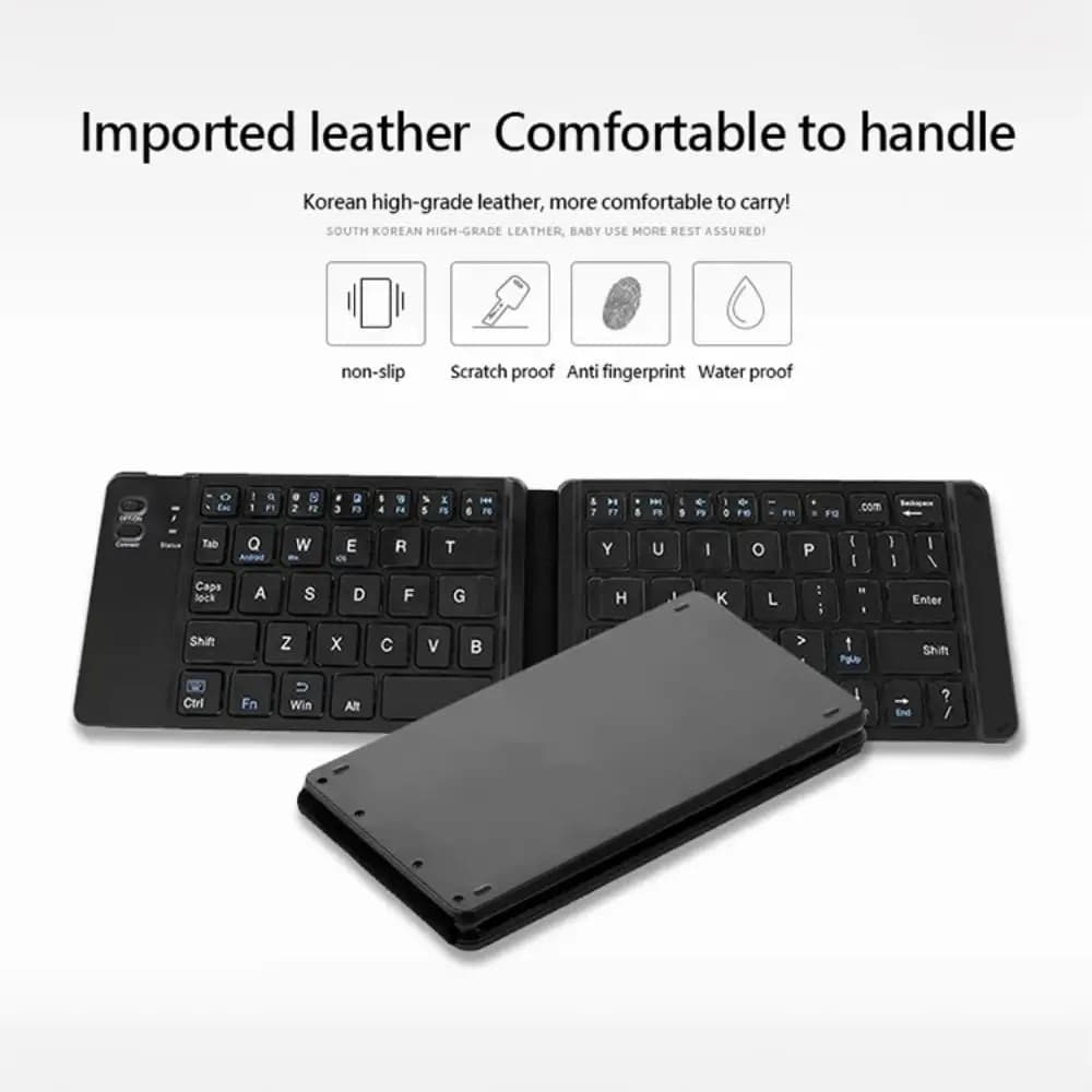 Ultra Thin Slient Wireless Folding Keyboard Mini Slim Design Bluetooth Keyboard Portable Universal Foldable Keyboard Tablet