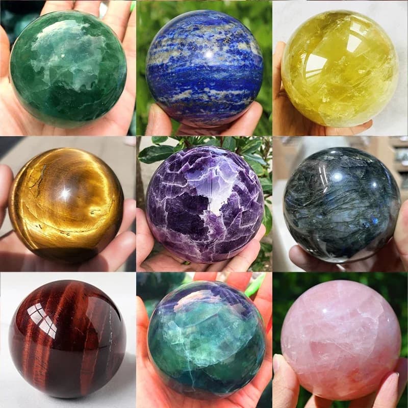 4-7 centimetri di Cristallo Naturale Grande Sfera Lucida Sfera di Massaggio Palla Reiki Guarigione Decorazioni Per La Casa Lapiz Lazuli Sfera Pietre di Cristallo Artigianato