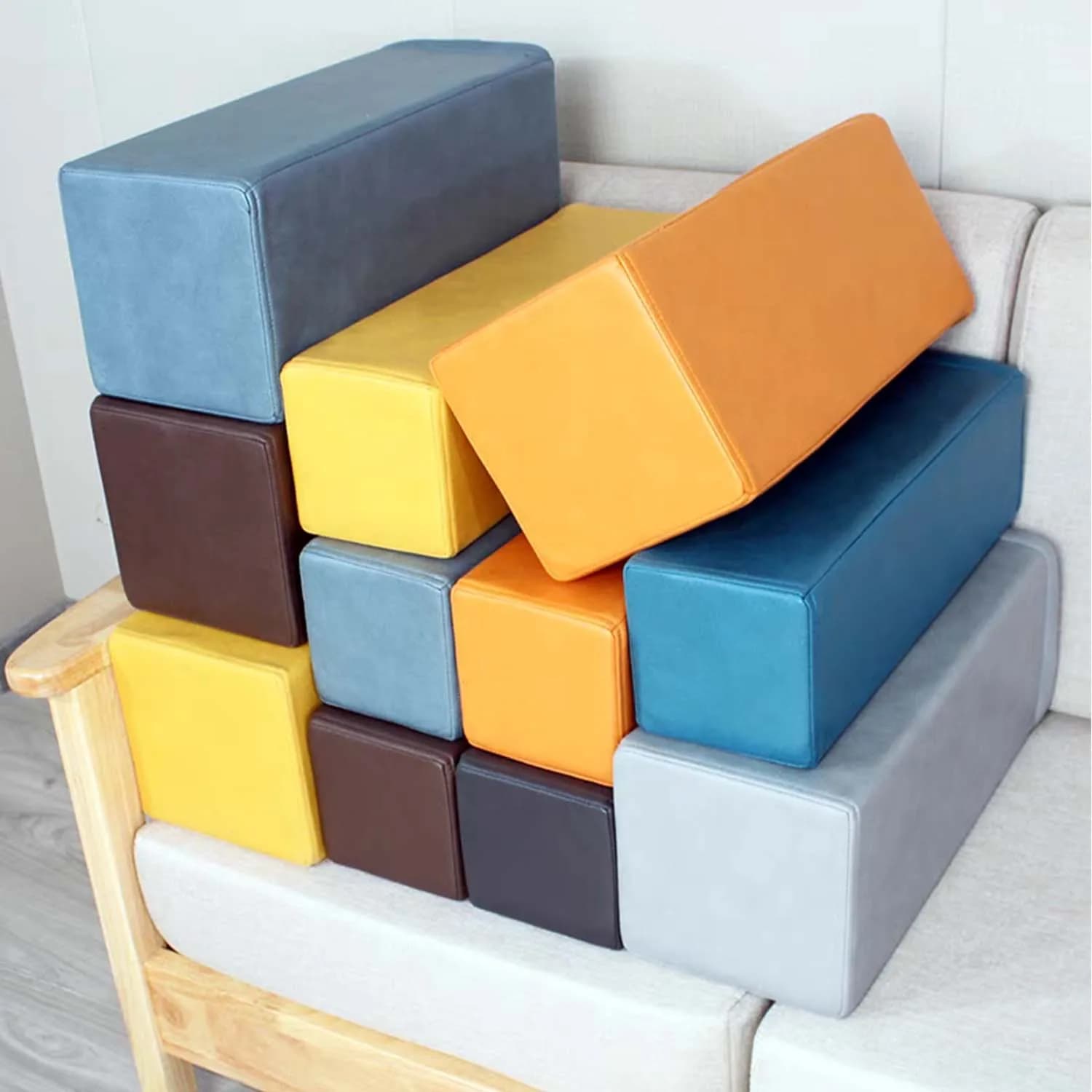 Cuscino per bracciolo per divano in pelle PVC Cuscino per sgabello per uso domestico impermeabile Cuscino isolante per schienale per balcone con finestra a bovindo
