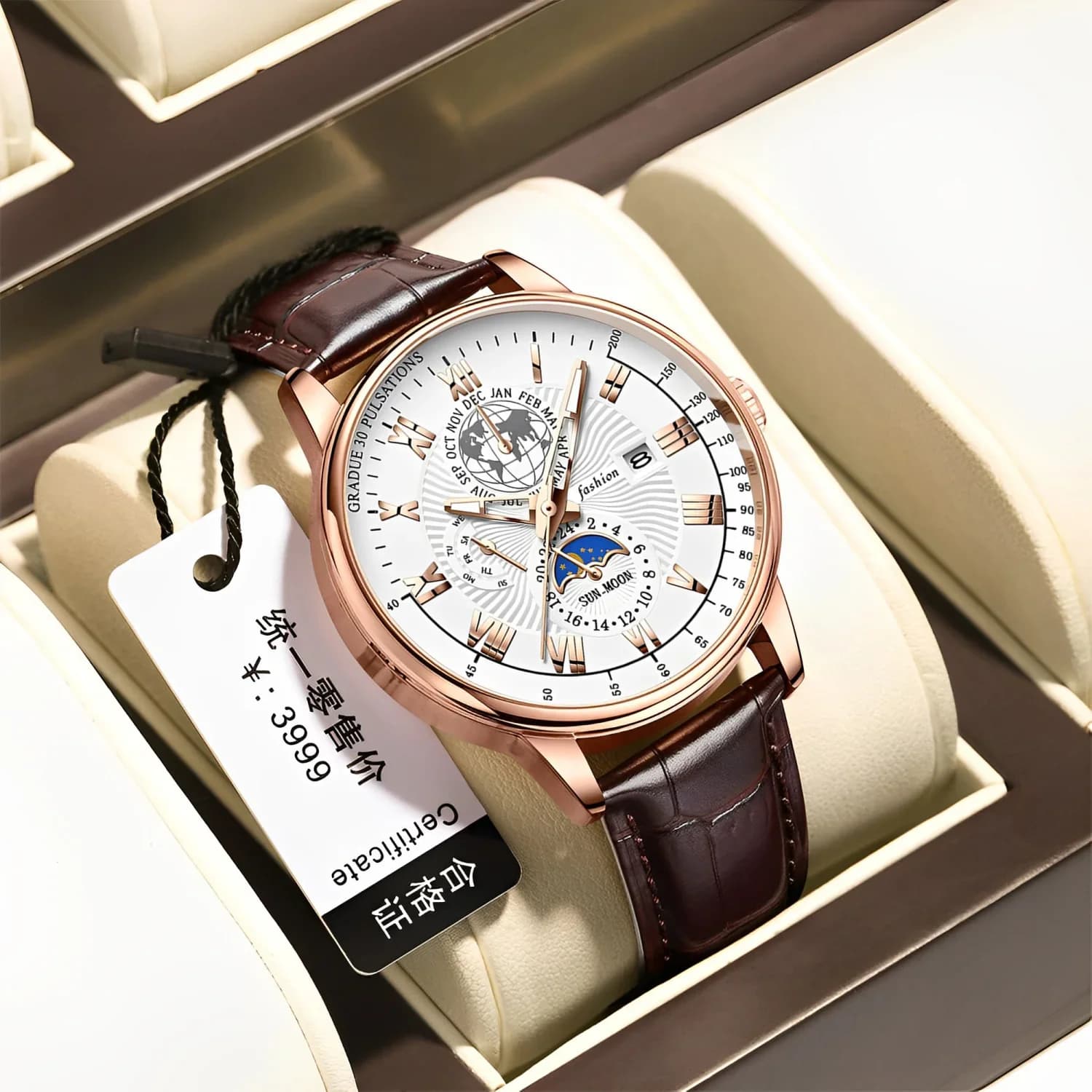 Orologio da Uomo 2026: Lusso, Moda e Sport - Impermeabile, Luminoso, in Pelle, con Data - Orologio da Polso al Quarzo da Uomo