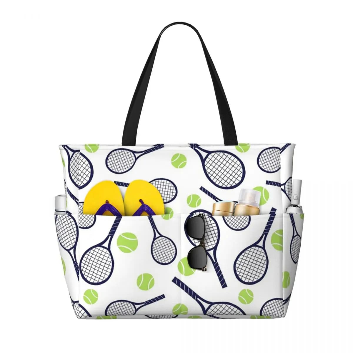 Borsa da spiaggia per racchetta e palla da tennis, borsa sportiva da palestra, yoga, borsa grande da viaggio per donna, borsa fitness
