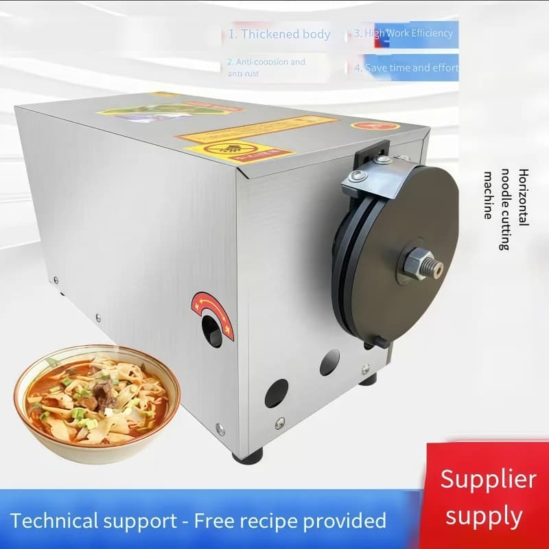 Commercial Horizontal Noodle Cutting Machine Electric Stainless Steel Fresh Pasta Cutter for Noodle Restaurant Food Shop