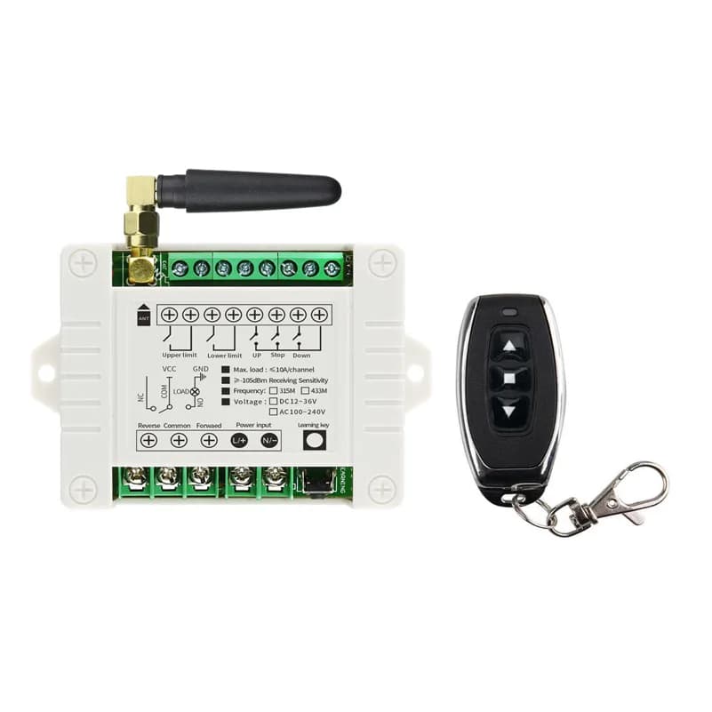 433 mhz RF 220 V porta elettrica/tenda/persiane limite interruttore radiocomando wireless per motori avanti e indietro