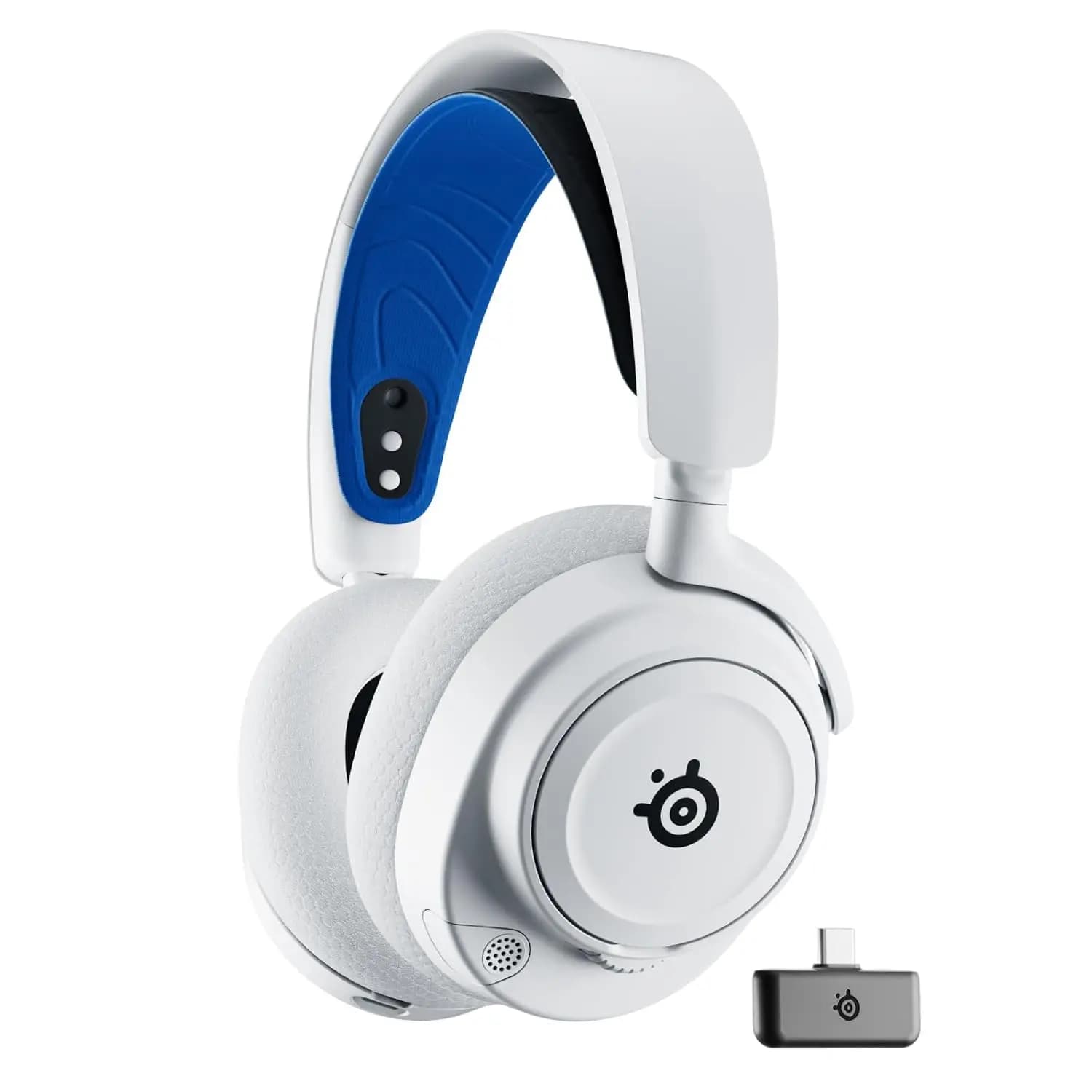 Cuffie da Gaming Wireless Multi-Piattaforma con Batteria da 38 Ore, Microfono AI, per PlayStation, PC, Switch, VR - Bianche