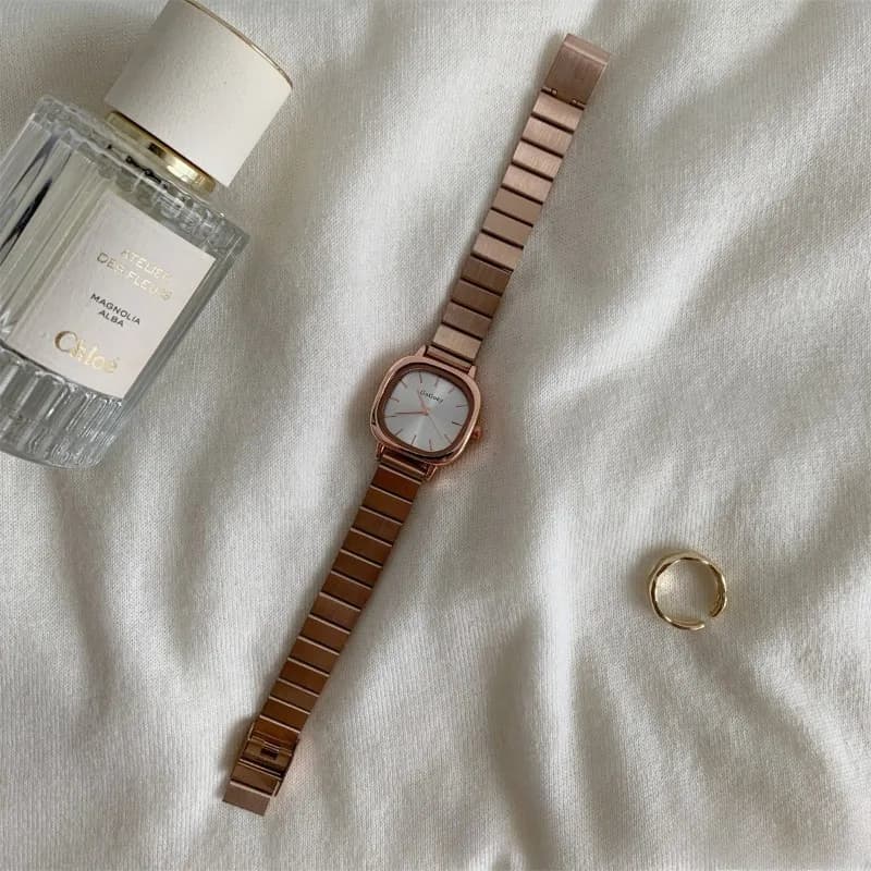Luxury Gold Women's Watch With Adjustable Stainless Steel Strap Quartz Wrist Watch Dropshipping Fashion Women's Gift Watches Reloj Mujer