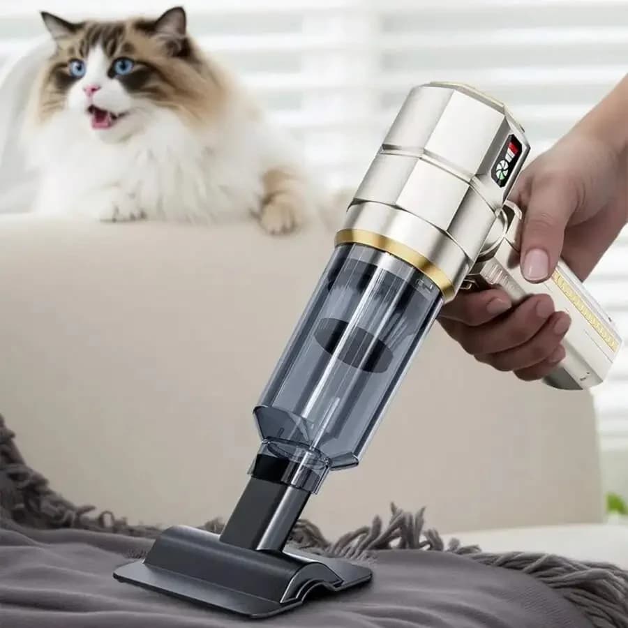 Aspirapolvere portatile senza fili 2 in 1, motore senza spazzole, include accessori per la pulizia, adatto per auto, animali domestici, casa, ufficio