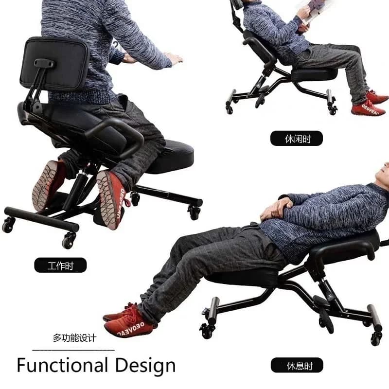 Sedia da equitazione ingegneria per la correzione della postura Studio Scrittura Yoga Comoda sedia da scrivania per computer con supporto per la schiena per l'home office