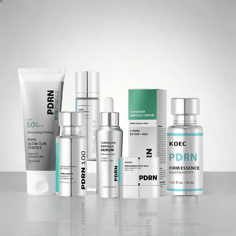 Set Coreano di Skincare con Essenza al Collagene PDRN e Balsamo Illuminante, Rassodante, Idratante, Nutriente, Leggero ed Efficace