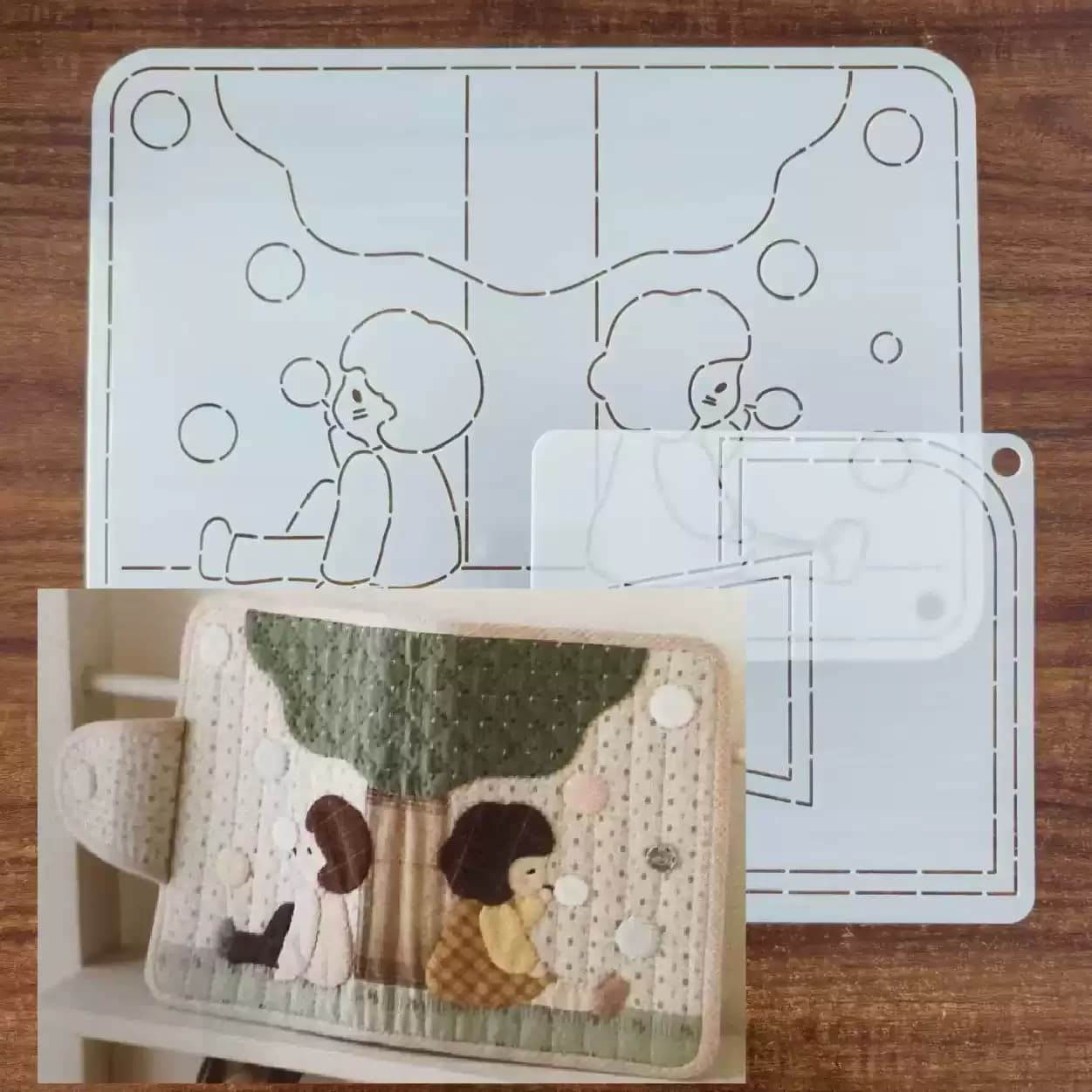 Stampo riutilizzabile in PET per ricamo, sottobicchieri, strumenti per disegno su tessuto, borsa, porta passaporto, modello per quilting, stencil Sashiko