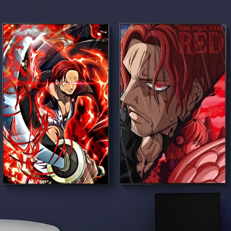 2026 O-One P-Piece Four Emperors Shanks Frameless Diamond Core Painting Poster Decoration Furniture Decoration Animation Peri