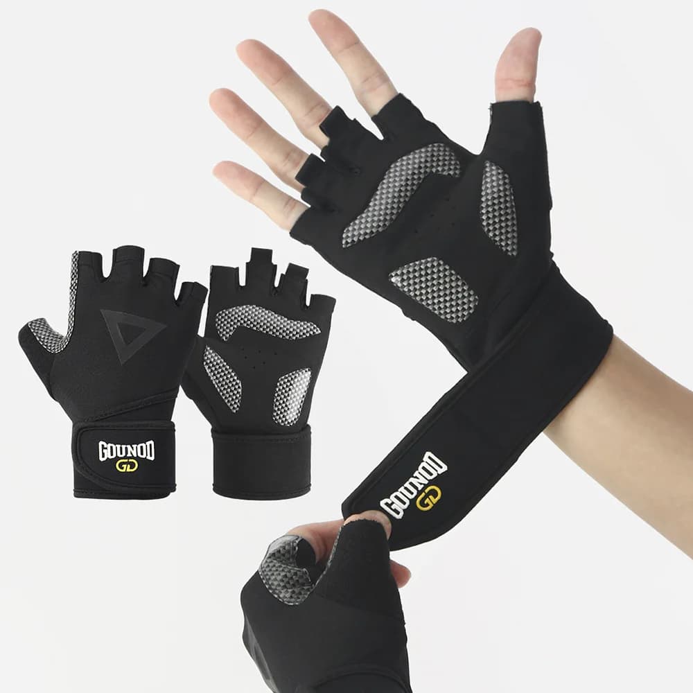 1Pair Men&Women Weight Lifting Breathable Gym Gloves Heavyweight Sports Exercise GlovesTraining Fitness Workout Gloves