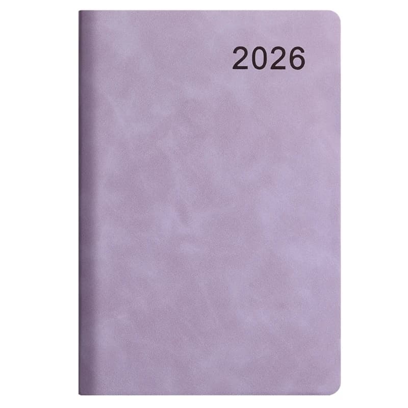 Professional 2026 Day Planner Notebook 360 Pages Dated Softcover Leather Academic Planner with Colored Monthly Mark