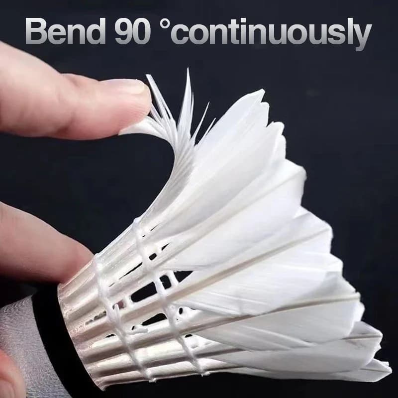 New White Goose Feather Badminton Shuttlecocks,3 Pcs,Stable Flight Wear Resistant Shuttlecock,Outdoor Sports Training Accessorie