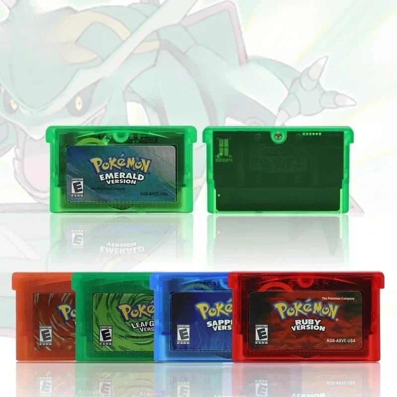 Cartuccia di Gioco Pokémon Sapphire/Emerald/FireRed/LeafGreen per GBA Senza Batteria, Versione USA di Alta Qualità per GBA SP