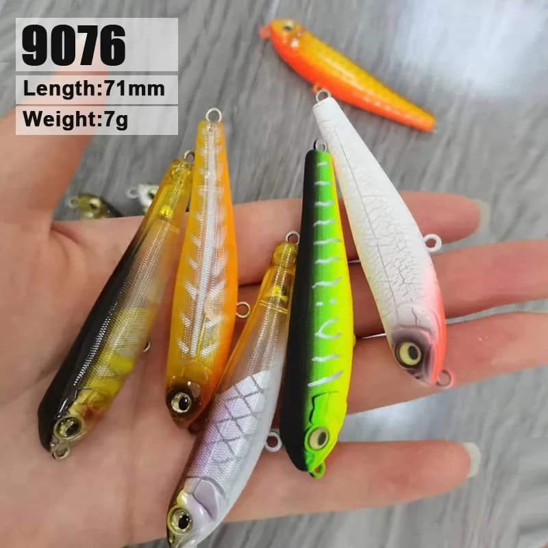 Sinking Pencil Hard Lure 71mm 7g Long Cast Artificial Bait Freshwater Saltwater Tackle for Topmouth Bass Trout Inshore Fishing