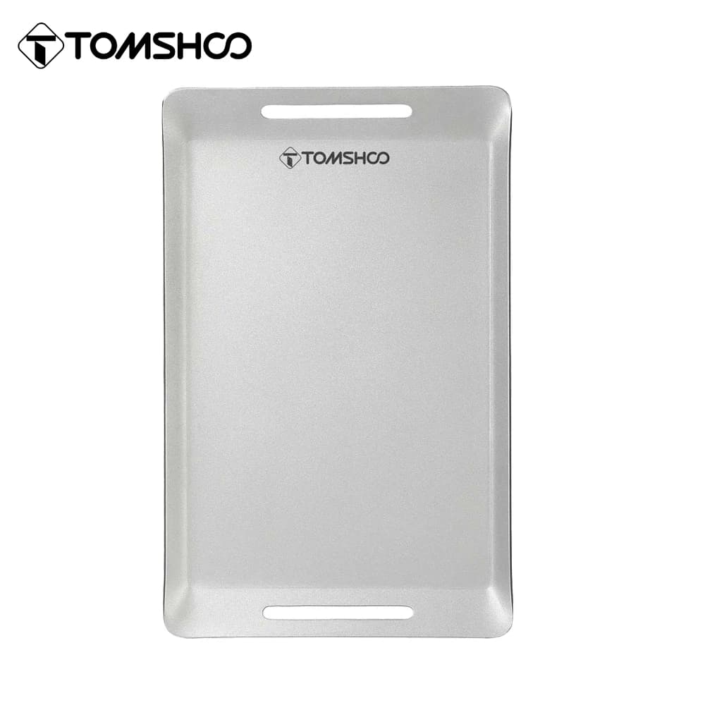 Tomshoo Mini griglia in acciaio inox padella per barbecue all'aperto Picnic Grill Pan tagliere da taglio per campeggio zaino in spalla forniture per escursioni