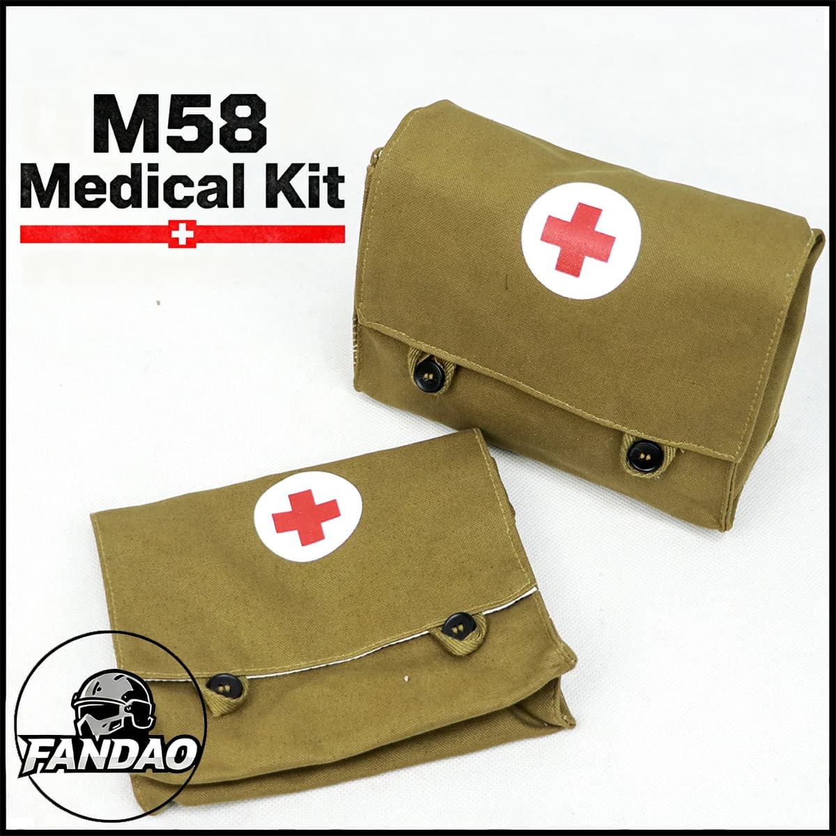 Kit di Pronto Soccorso Individuale Sovietico M58, Marsupio Militare in Tela, Borsa per Sangue d'Emergenza dell'Armata Rossa, Attrezzatura Tattica per Sopravvivenza all'Aperto