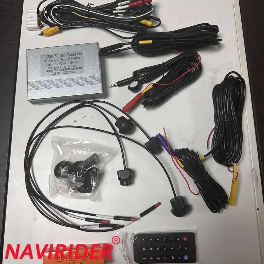 360 Degree Parking System Car Dvr Camera Auto 3D HD 1080P Driving Recorder Panoramic View 220 Degree Large Wide Angle Navirider