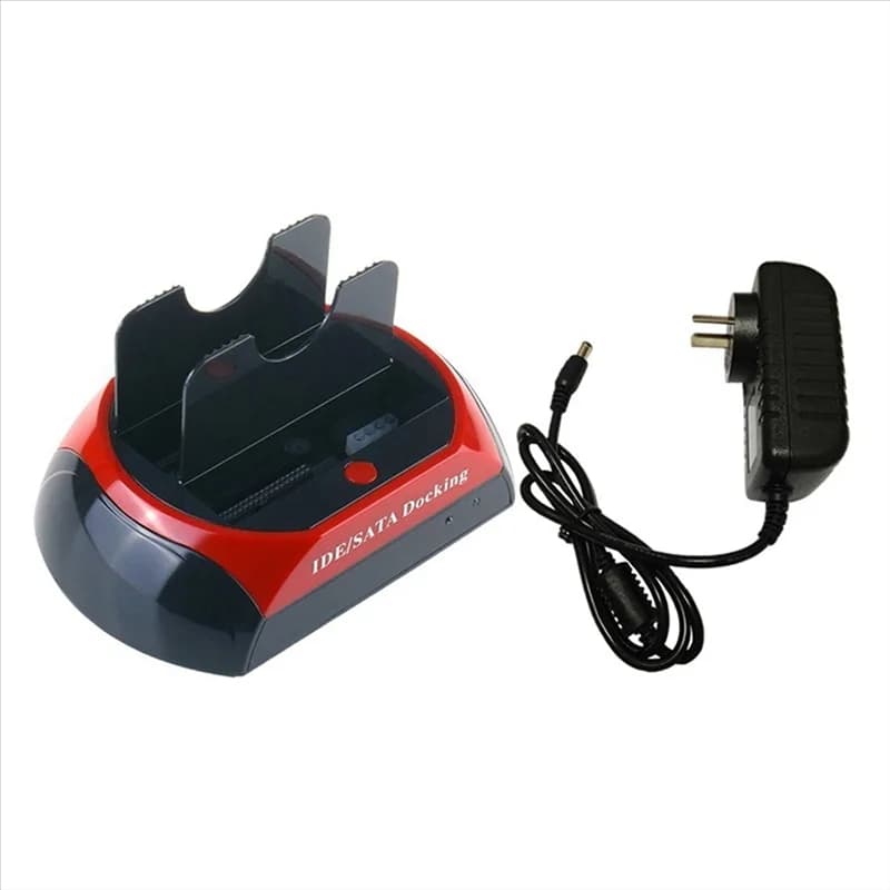 Docking station per disco rigido a doppio slot A00E per custodia per disco esterno USB SATA/IDE HDD SSD da 2,5 e 3,5 pollici