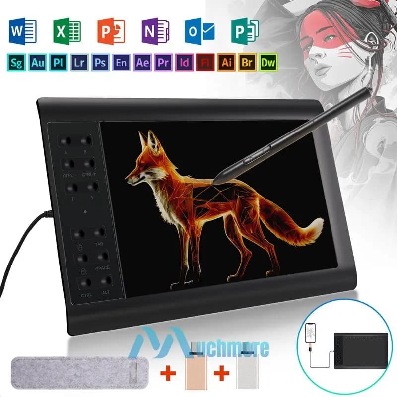 Schermo HD 10x6 pollici Grafica digitale Disegno Firma Tablet Artista Board con penna-