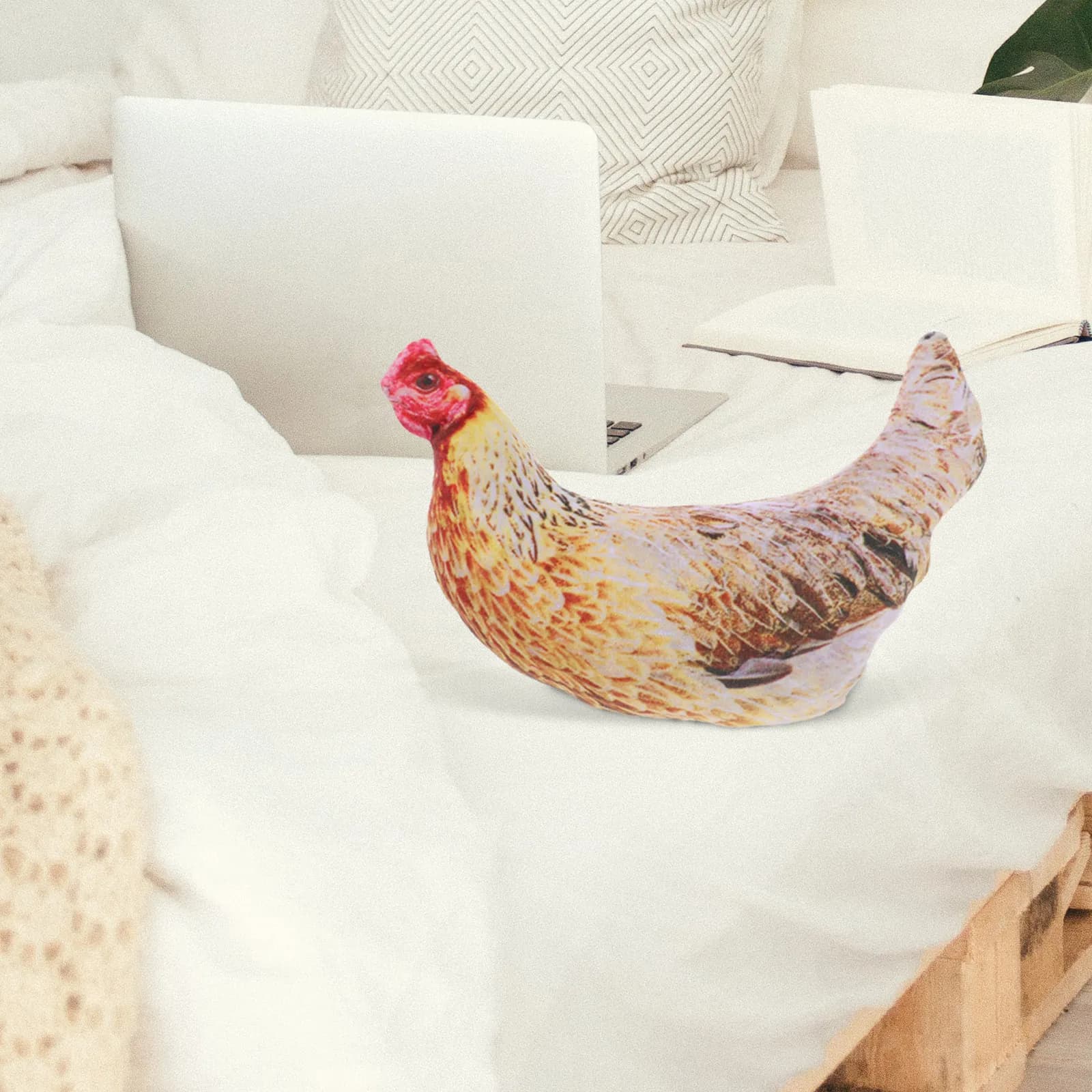 Cuscino per Sedia a Forma di Pollo, Imbottito per Ufficio e Auto