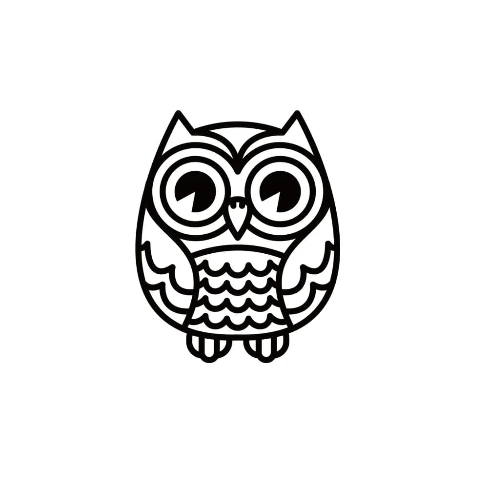 New Design Personality Cartoon Cute Owl Pattern Animal Stickers for Car and Descaling Motorcycle Waterproof PVC, 10cm