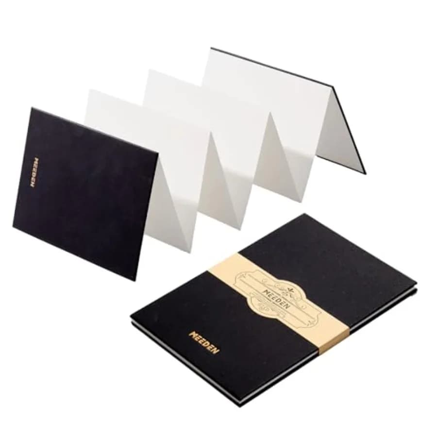 Portable Watercolor Paper Sketchbook: 140lb/300gsm Acid Free Concertina Sketchbook for Travel - Accordion-Fold 100% Cotton Wate