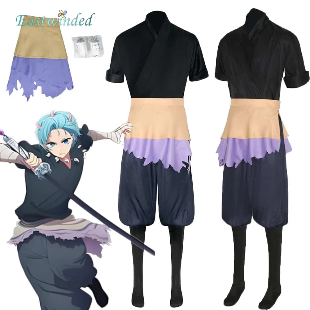 Costume Cosplay Tokyo Blade Anime Oshi no Ko, Uniforme Nera con Calzini, Abbigliamento per Halloween e Carnevale per Uomini Adulti