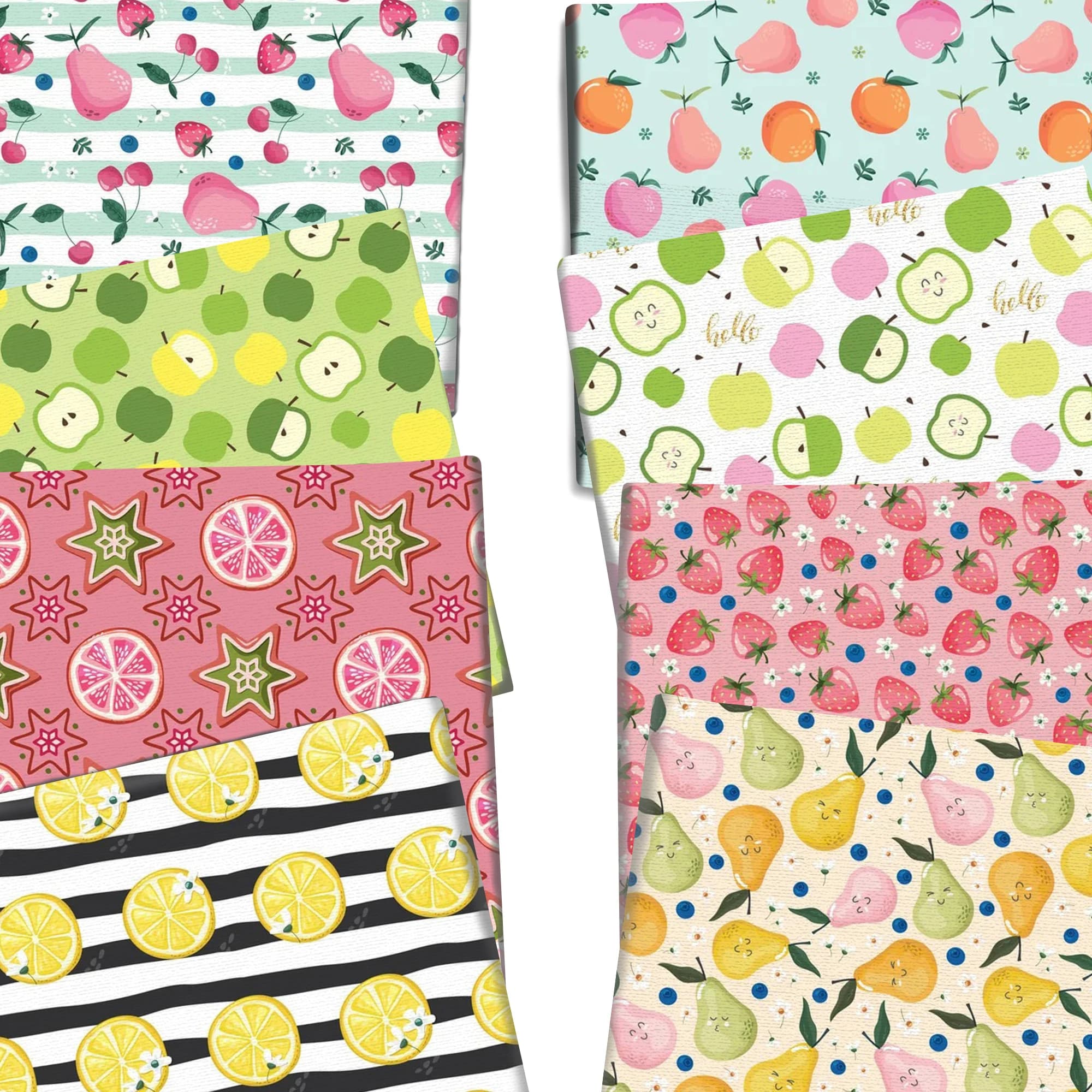 50*145cm fragola limone mela pera poliestere cotone/tessuto di puro cotone per cucire tessuti trapuntatura ricamo copertura per tende fai da te