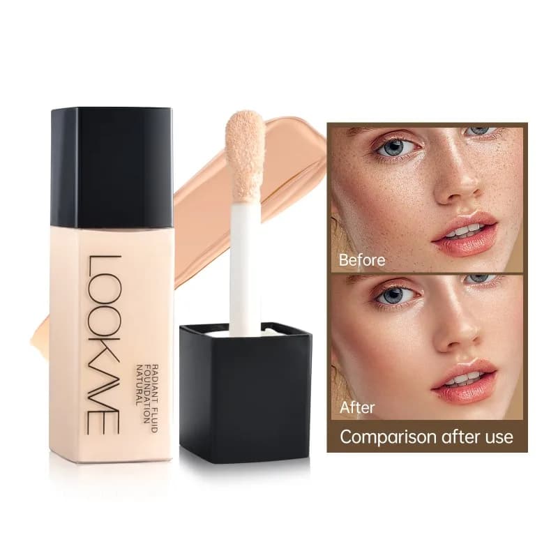 Full cover matt liquid foundation, oil control, long-lasting pore finish, natural-looking light make-up for everyday use