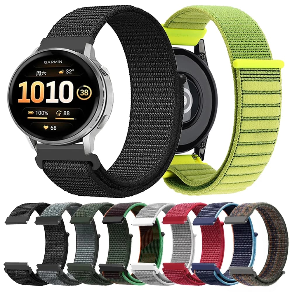 20 22mm cinturino in nylon per Garmin Venu 4 3 2 sq/Forerunner 265 255 570 165/Vivoactive 5 cinturini per HUAWEI WATCH GT6 Pro braccialetto