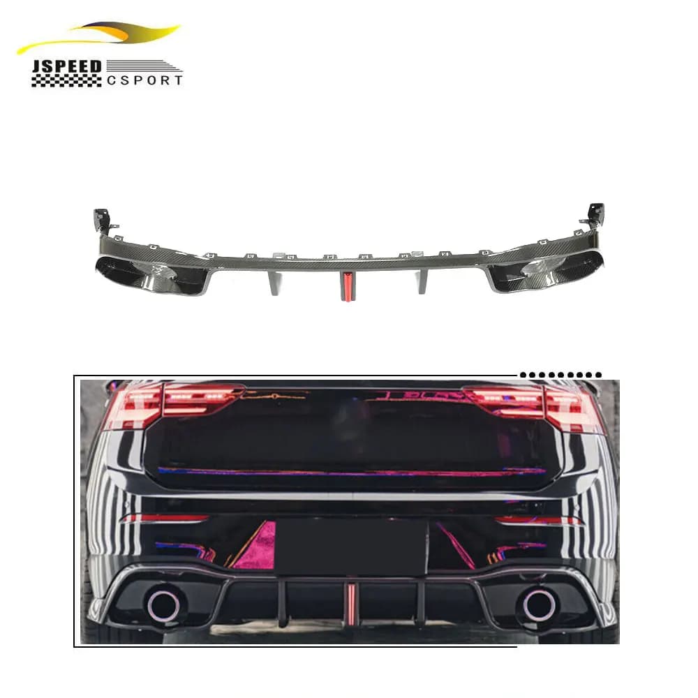 Adatto per Volkswagen Golf 8 GTI Hatchback 4 porte 2021-2022 Diffusore posteriore in fibra di carbonio