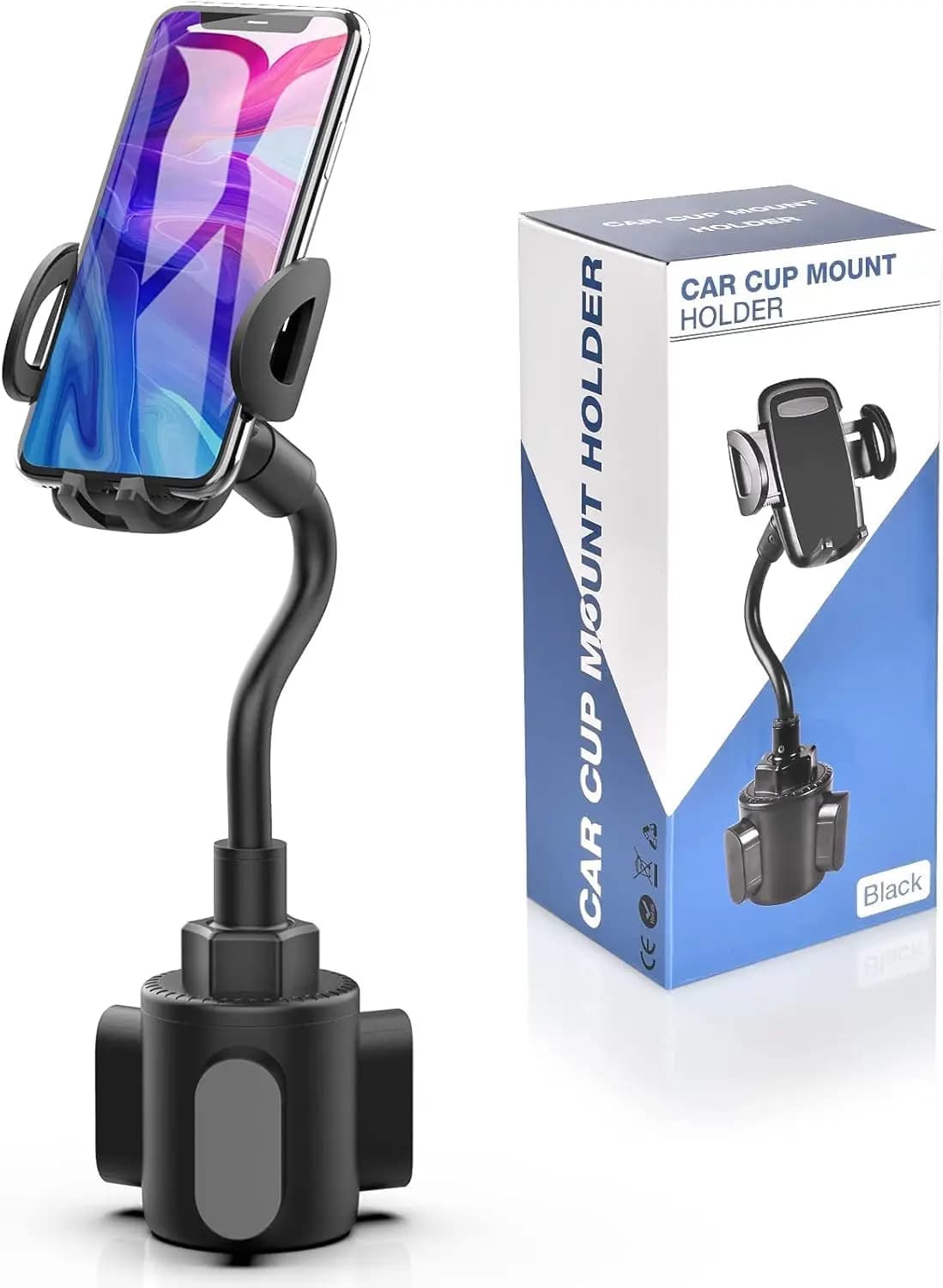 Supporti per Telefono da Auto, Supporto per Telefono da Portabicchieri, Supporto Universale Regolabile a Collo d'Oca per Portabicchieri Auto