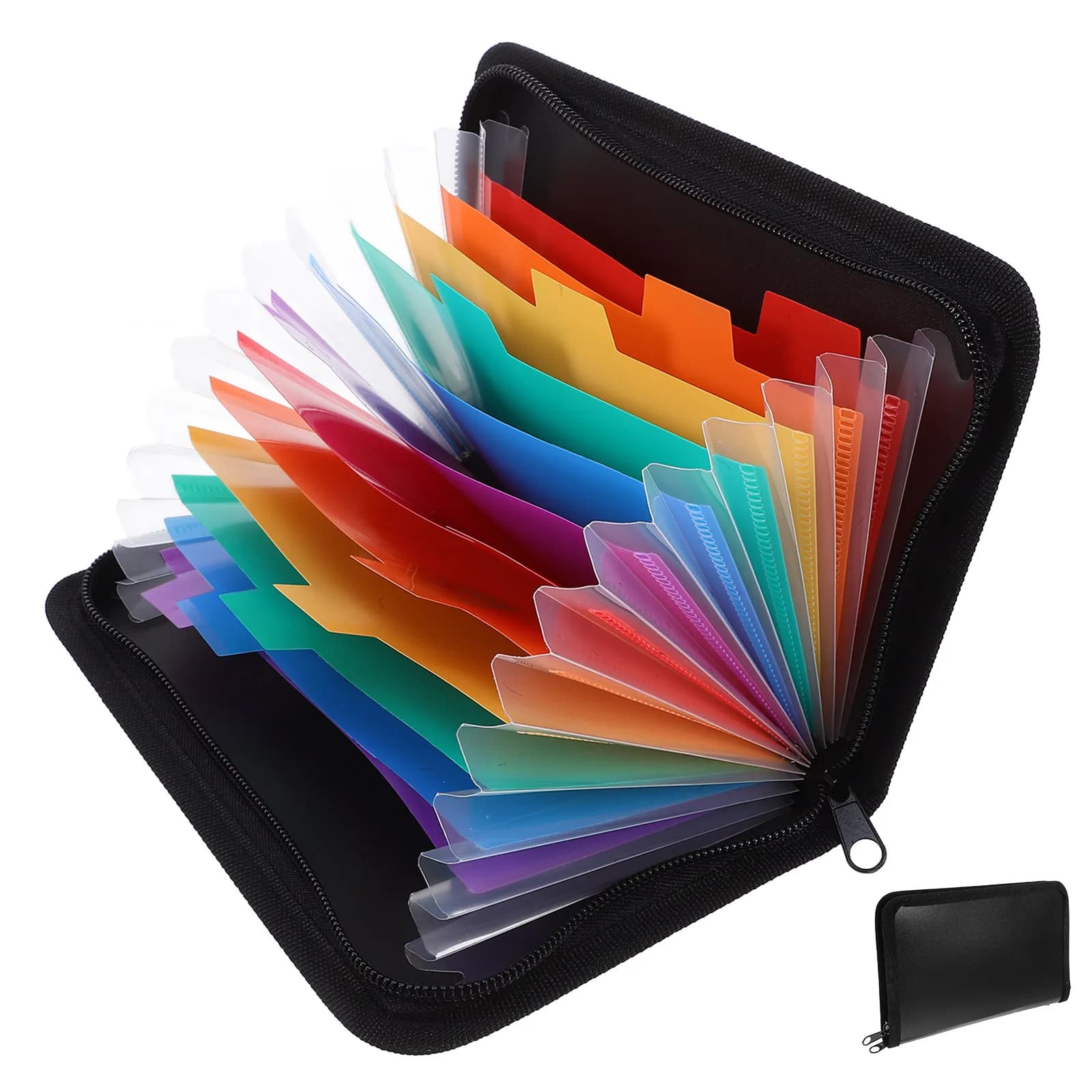 Organizzatore di Ricevute Portatile, Cartella Espandibile Multigrid, Borsa Porta Documenti per Fogli, Fatture, Voucher, Biglietti, a Fisarmonica