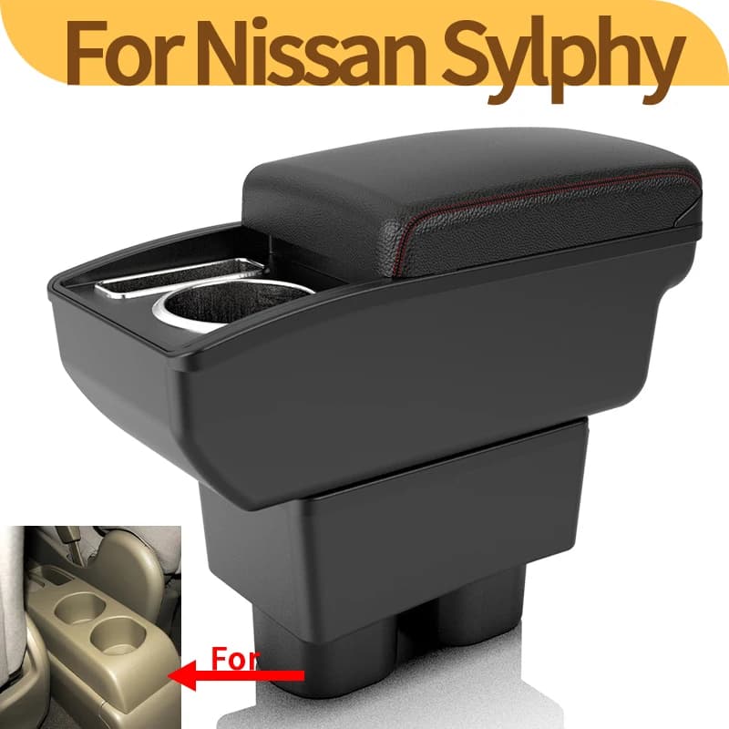 Per Nissan Tiida C11 scatola bracciolo per Nissan Tiida Latio Sylphy Versa scatola bracciolo auto interno scatola portaoggetti centrale accessori auto