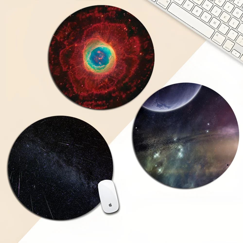 Space INS Tide Round Kawaii Cartoon Anime Gaming Mouse Pad Keyboard Mouse Mats Deskpad Girls' Desk Mats