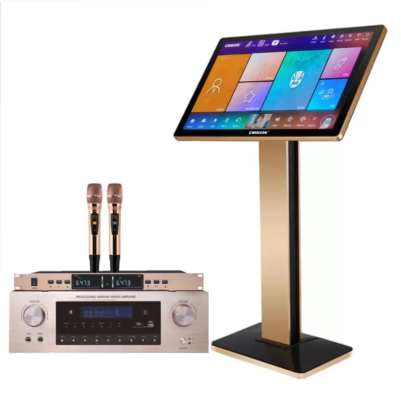 Newest Professional KTV Karaoke System Machine with 19'' Touch Screen 500GB Hard Disk Online Movie & Juke Box