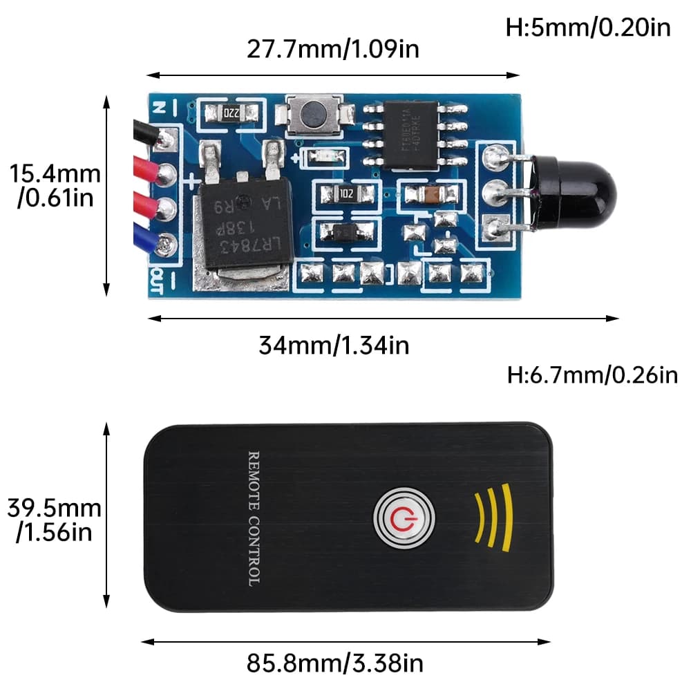 IR wireless remote control module kit for Raspberry Pi Arduino type learning code receiver remote control