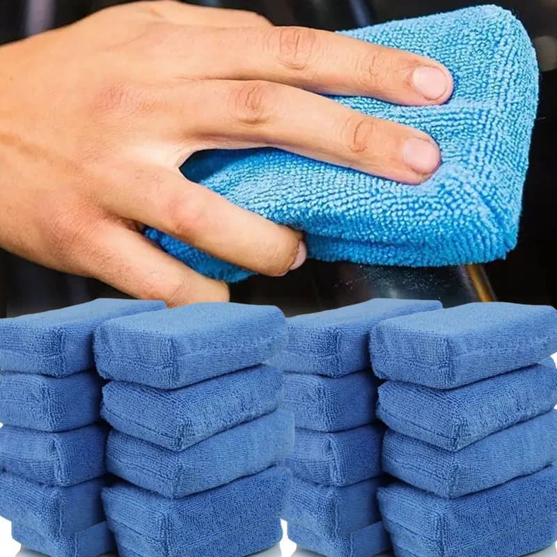 1/8Pcs tamponi per applicatori di cera per Auto spugne per lucidatura in microfibra morbidi dettagli automatici spugna per ceretta schiuma per la pulizia tampone per la cura della vernice dell'auto