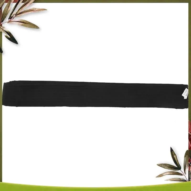 A08P-3X Martial Arts Karate Taekwondo Chain Soft Belt Black