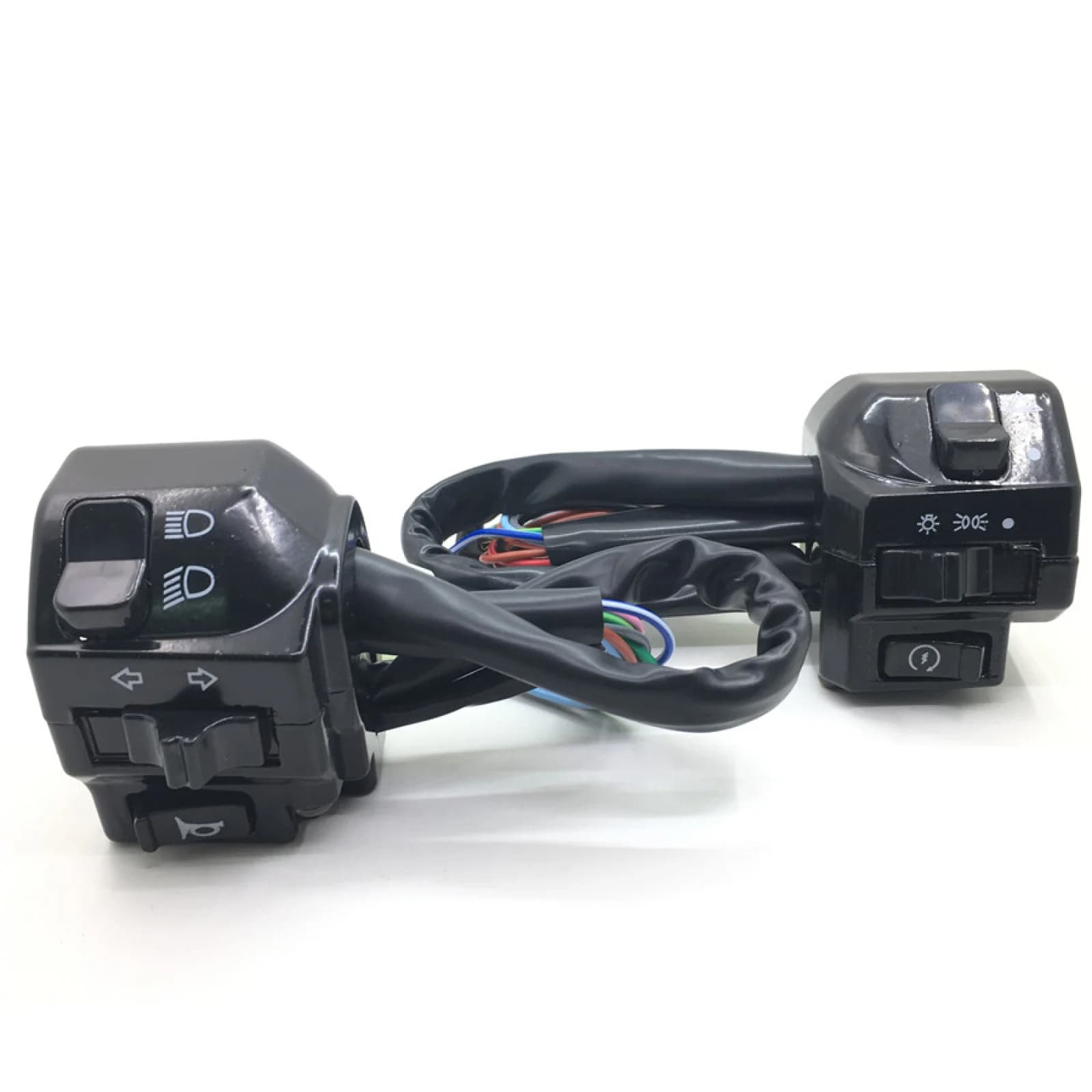 Interruttore Universale per Manubrio Moto 22mm 7/8\", Pulsante Clacson, Indicatore di Direzione, Faro Elettrico, Avviamento