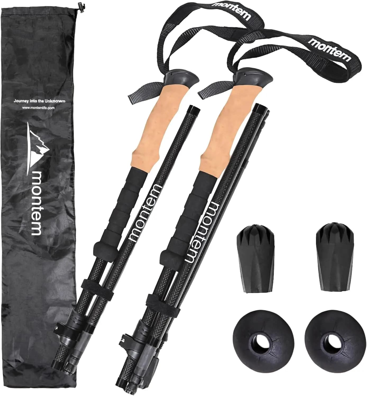 Trekking poles Ultra Resistant and Foldable - Hiking poles Durable and Adjustable for All Lands (Couple)