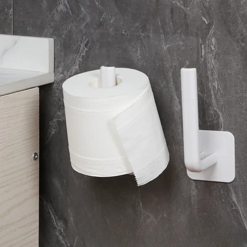 1/2 pezzi adesivo portarotolo di carta igienica organizzatore supporto da parete supporto di stoccaggio cucina bagno senza trapano dispenser di asciugamani in tessuto