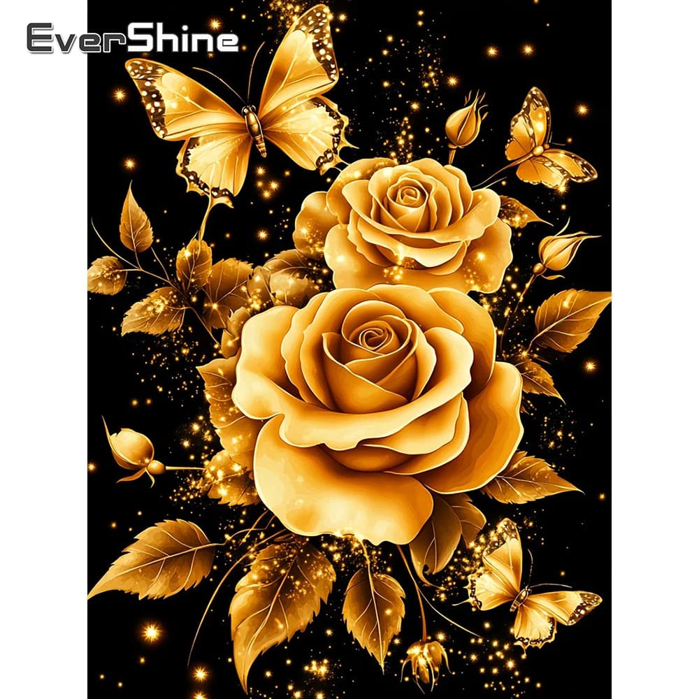 1 Pezzo Kit Mosaico Fai da Te Senza Cornice, Pittura Diamante Rosa con Strass, Ricamo Floreale, Nuovo Arrivo, Farfalla Artigianale Fatta a Mano