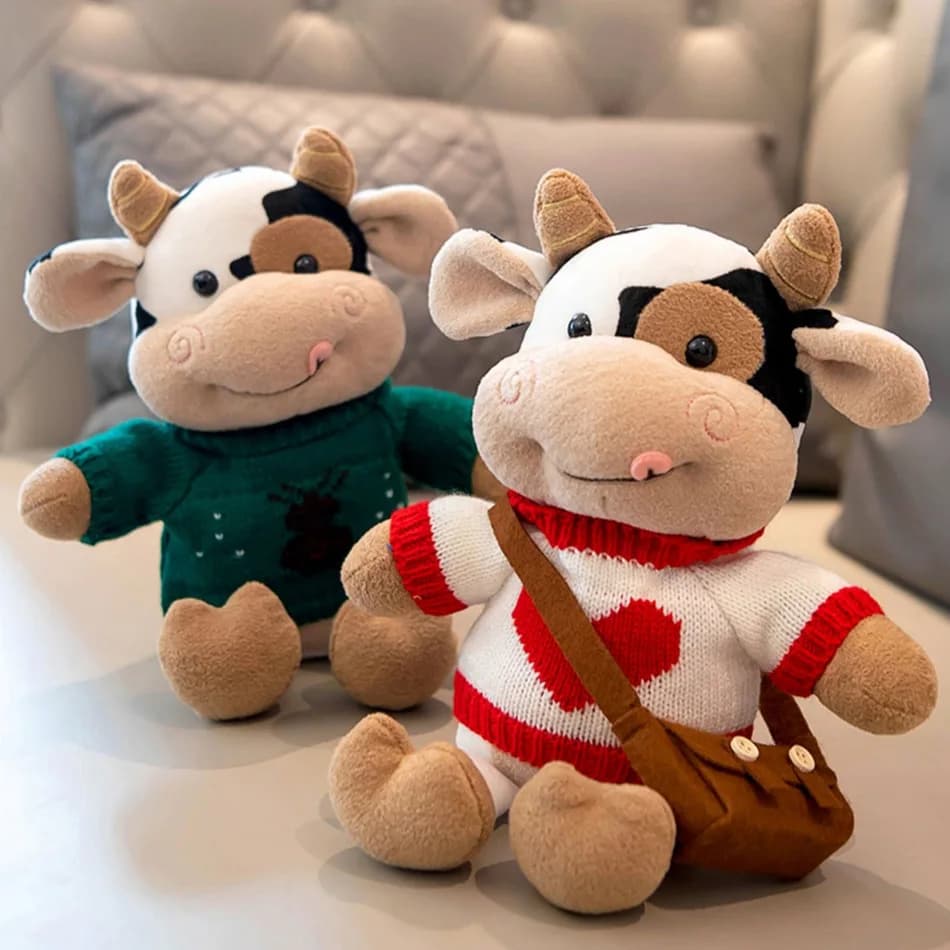 30CM Cute Cow Plush Toy Rag Doll for Girlfriend Children's Toys Gifts Plush Toys Pillow Plushie Stuffed Animal Patung Dolls