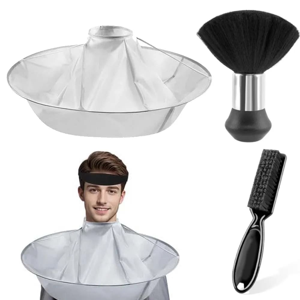 Foldable haircut mantle shaped as an umbrella, three-dimensional breathable home hair cutter, hair cube