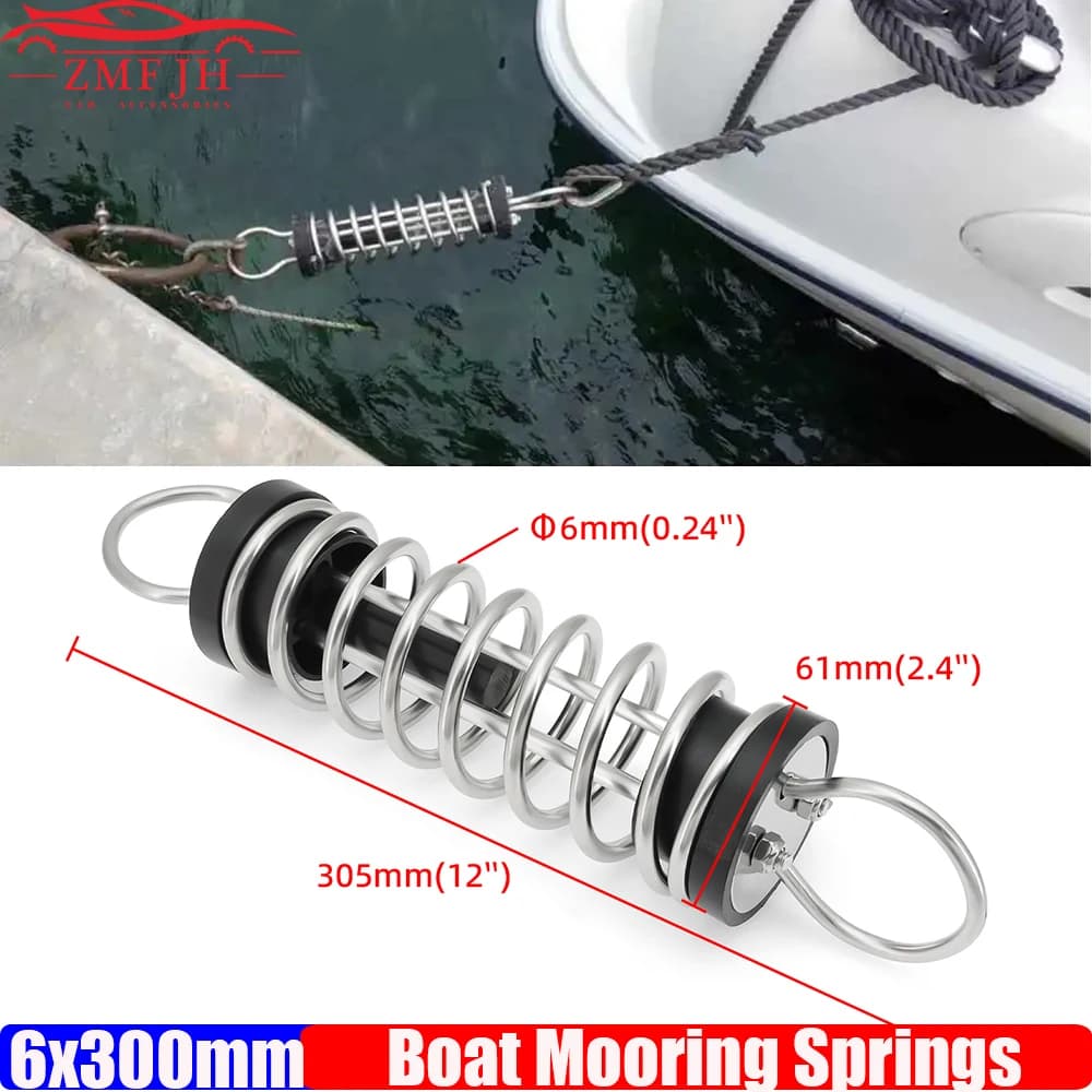 Silence Mute Anchor Dock Line ormeggio Spring Boat Docking ormeggio Spring 304 ammortizzatore in acciaio inox snobber Springs per Yacht